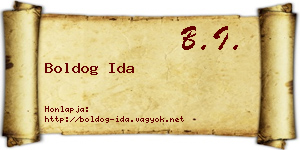 Boldog Ida névjegykártya