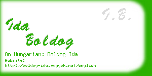 ida boldog business card